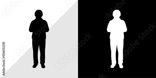 silhouette of people with their daily activities