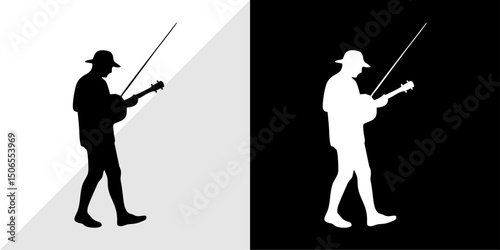 silhouette of people with their daily activities