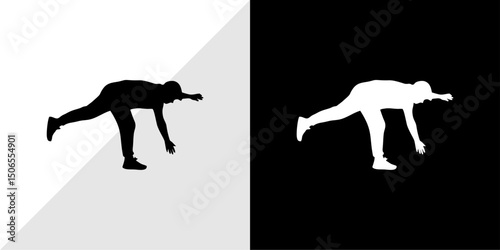 silhouette of people with their daily activities
