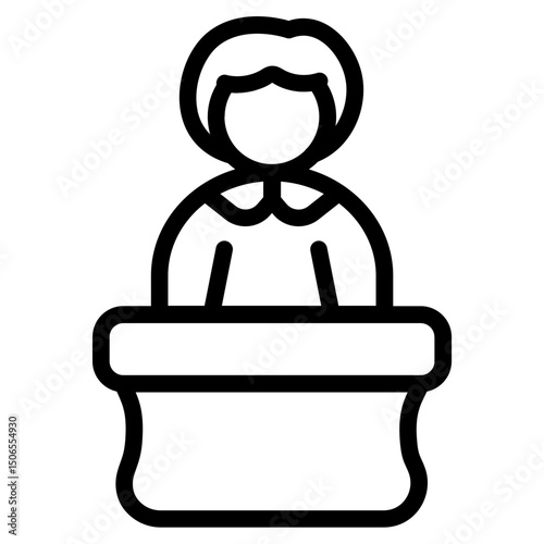 Mentoring speech Line Icon