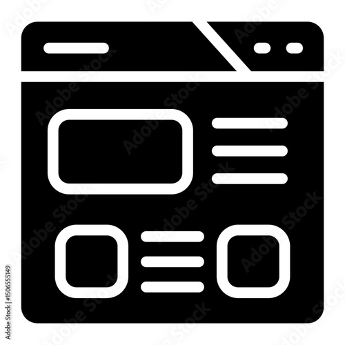 Magazine layout Solid Icon