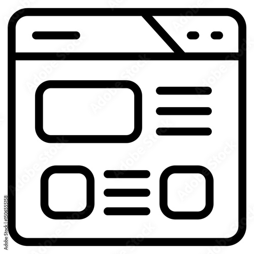 Magazine layout Line Icon