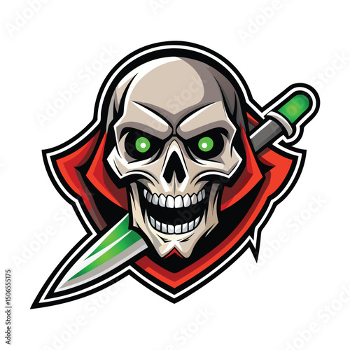 23 Vactor mascot skull with nife Pirate Skull and eagle mascot skull red 