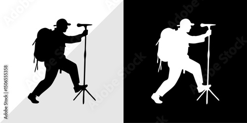 silhouette of people with their daily activities