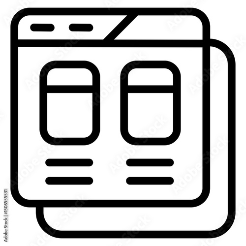 Website display Line Icon