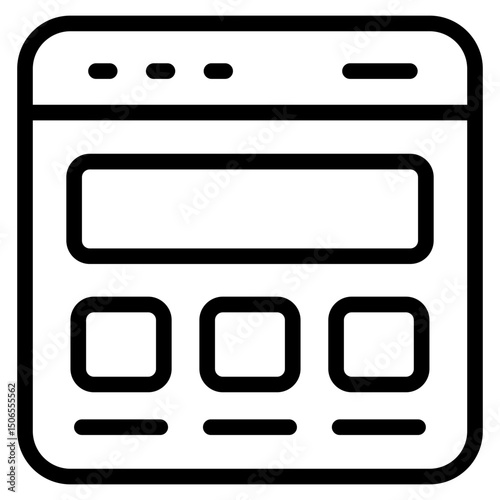 Website landing page Line Icon
