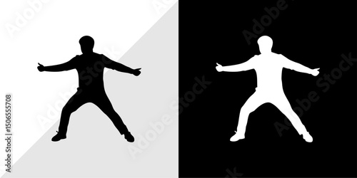 silhouette of people with their daily activities