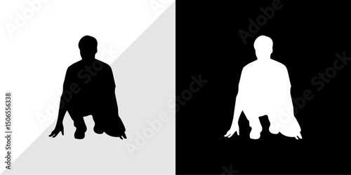 silhouette of people with their daily activities
