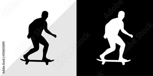 Skateboarding Silhouette Action Sports Graphics