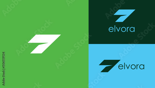 Modern Minimalist Number 7 Logo Design  Clean and Bold Typography for Brand Identity