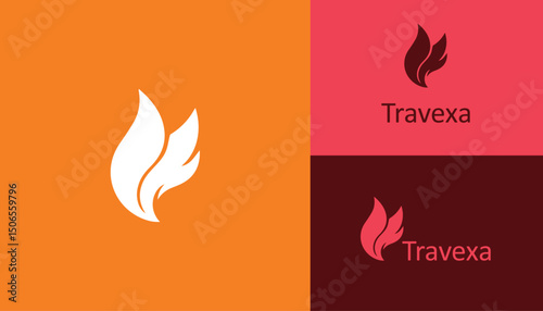 Abstract Flame Logo Design Minimalist, Elegant, and Modern Branding Icon