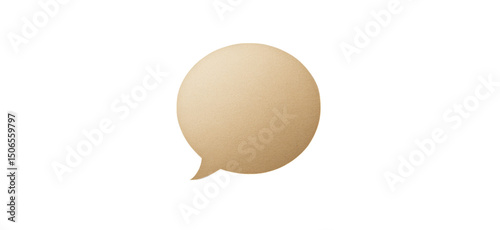 A speech bubble on white background