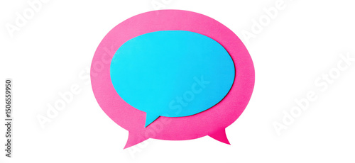 A speech bubble on white background