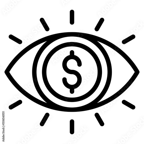 Vision line icon