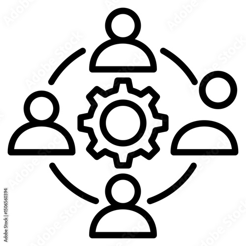 Organization line icon