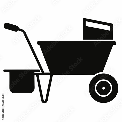 wheelbarrow with tools