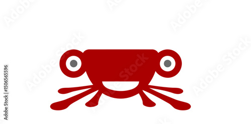 red crab on white background