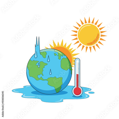 Stop global warming now to reduce high temperatures, prevent hot weather, and address serious ecological threats to the planet

