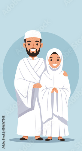 Pilgrims at the Kaaba: A Peaceful Moment of Reflection and Faith