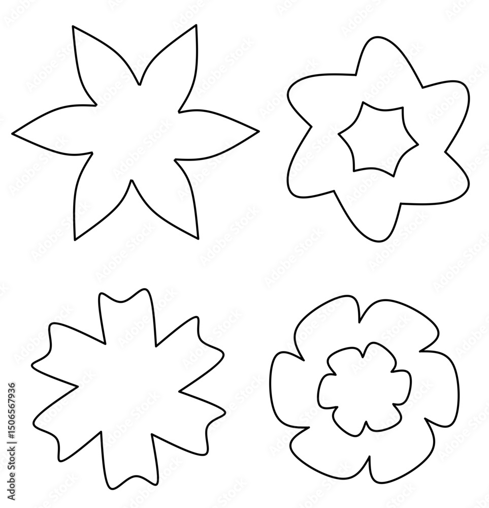 Obraz premium Abstract Vector of Blooming Flower Elements