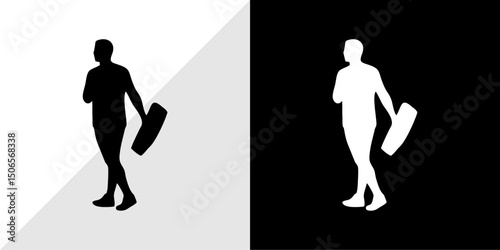silhouette of people with their daily activities