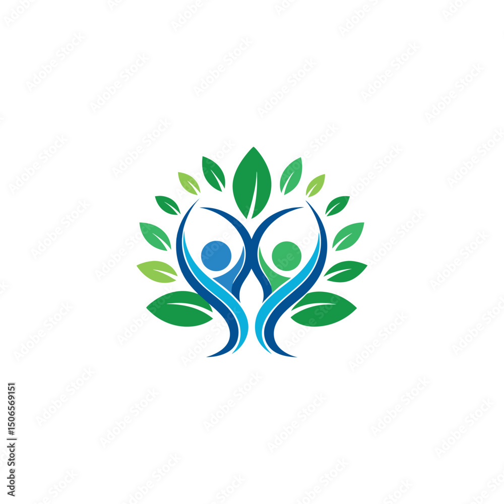 Obraz premium family tree logo design vector 