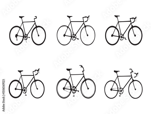 bicycle line art simple elegant design for vector stock