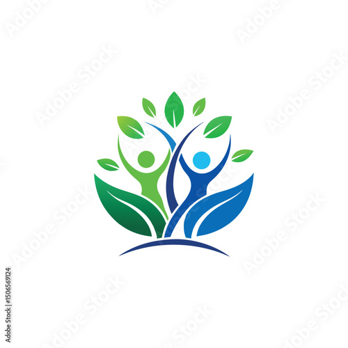 family tree logo design vector 