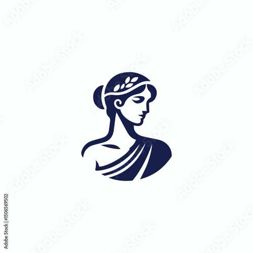 Ancient greek lady logo
