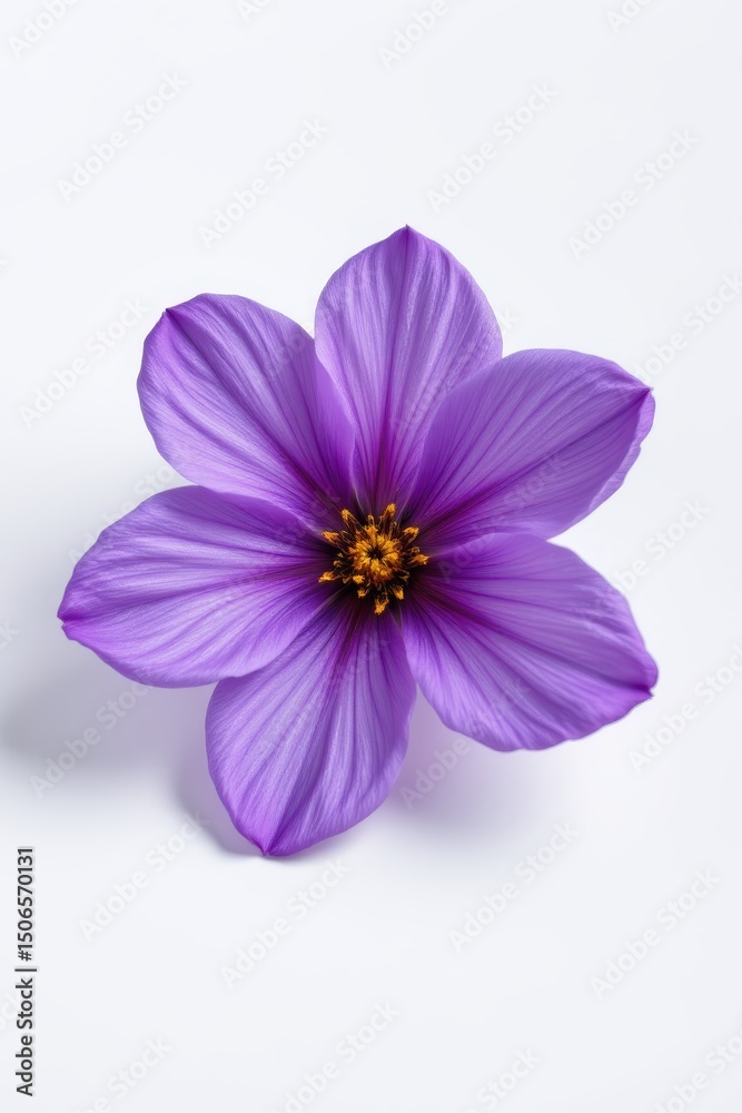 Obraz premium Purple Cosmos Flower on White Background