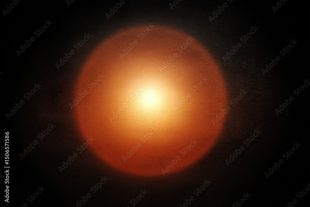 Fototapeta premium Illuminated orb radiates warmth against dark backdrop, evoking c