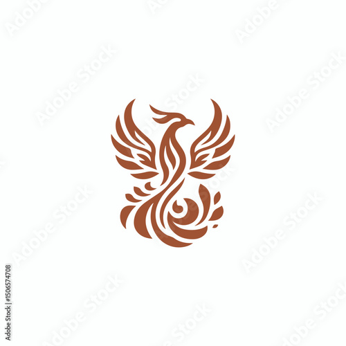 Floral phoenix logo