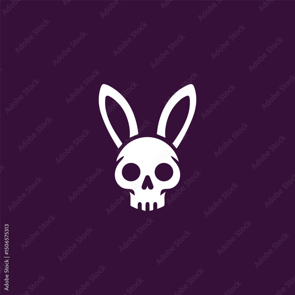 Fototapeta premium Skull rabbit logo