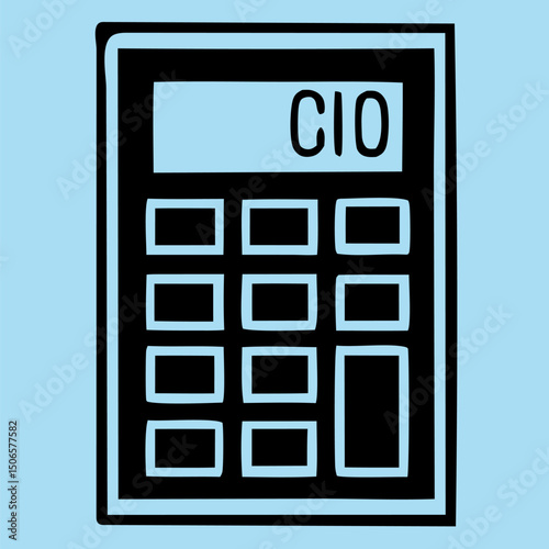 Calculator Icon with CIO Display