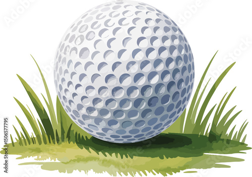 Golf ball bat and Bag art design illustration premium quality