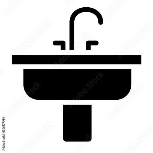 Sink Line Icon Style