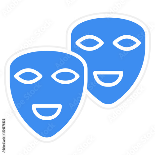 Theater Masks Icon Style