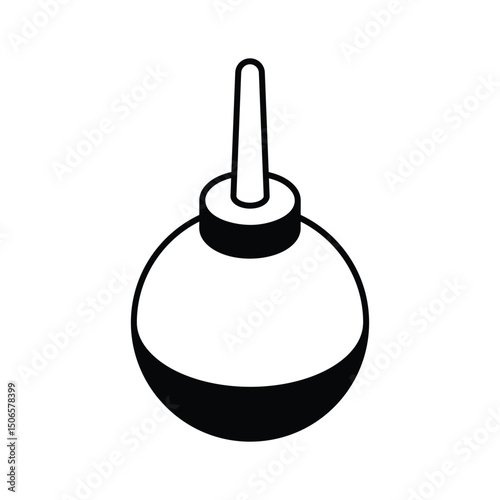Premium isometric style icon for a medical aspirator