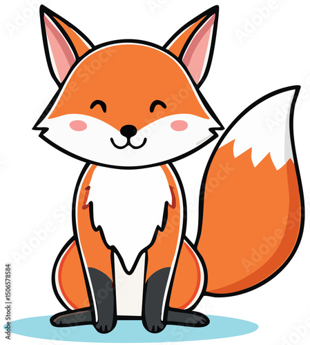 Smart Fox Vector Clipart