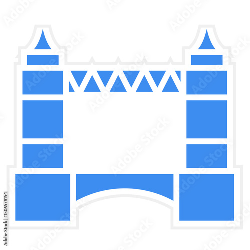 Tower Bridge Icon Style