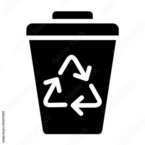 Recycle Bin Line Icon Style
