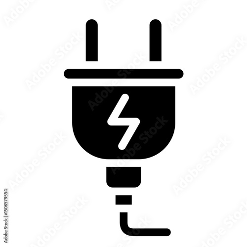 Power Plug Line Icon Style