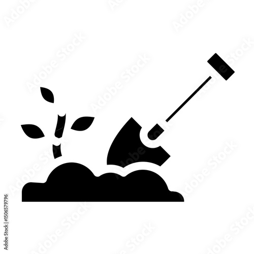 Planting Line Icon Style