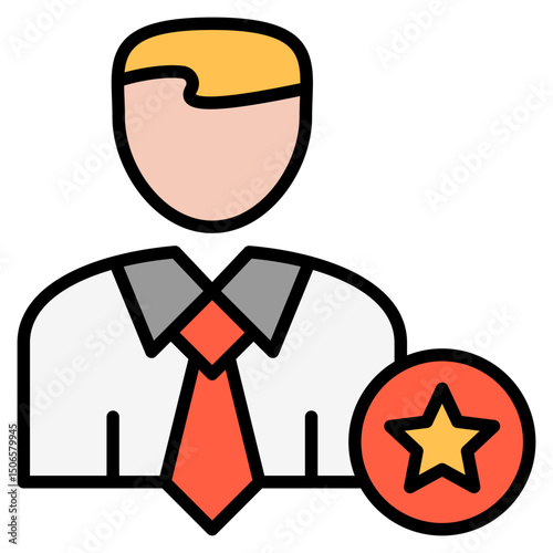 Expert outline color icon