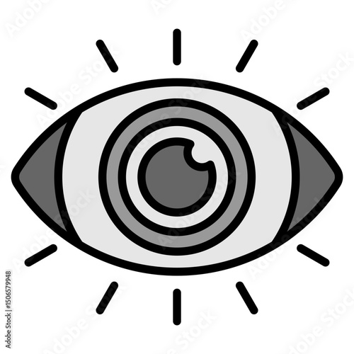 Awareness outline color icon