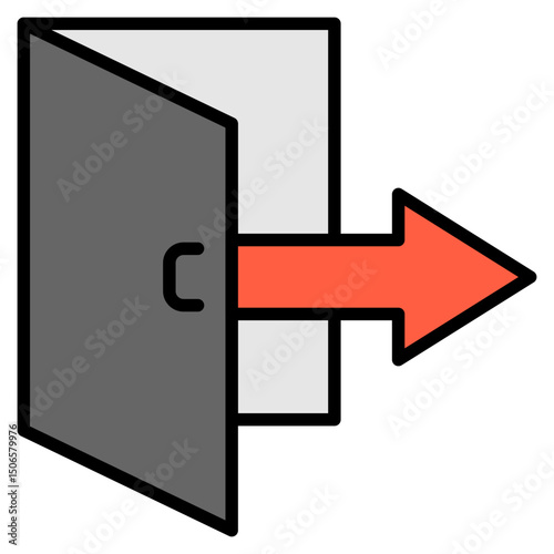 Leave outline color icon