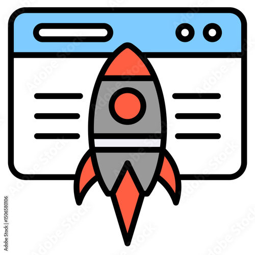 Release outline color icon