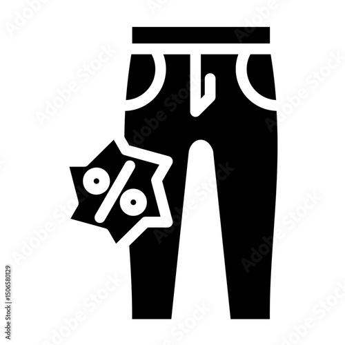Pant Sale Line Icon Style