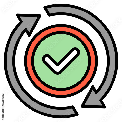 Iteration outline color icon