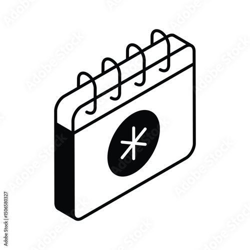 A customizable isometric icon showing a medical appointment